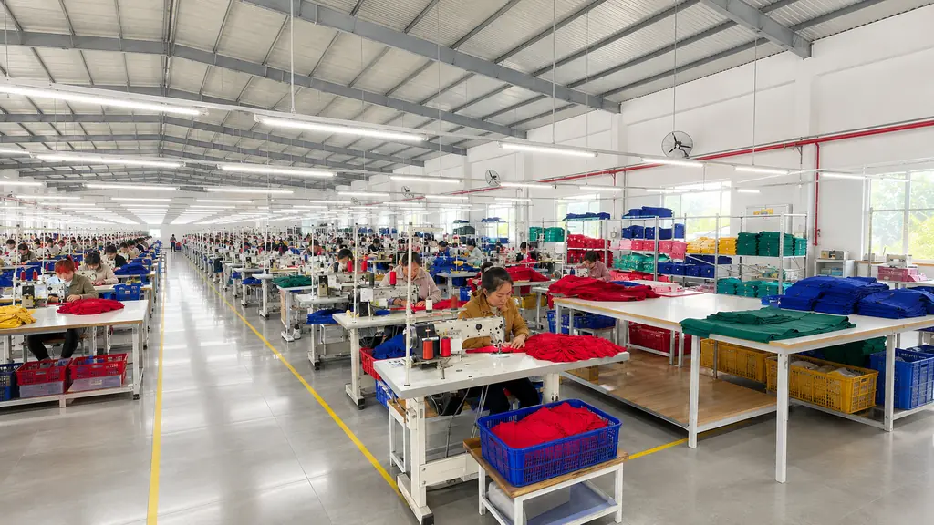 Xưởng sản xuất ô dù và áo mưa May An Việt